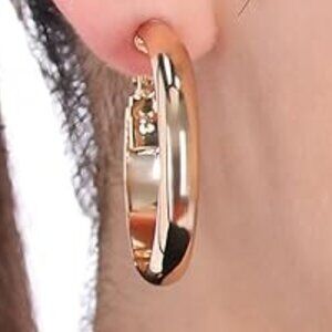 Anne Klein Clip Hoop Earrings EZ Comfort Clip